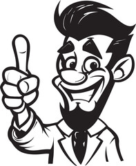 Signifying Symbol Cartoon Gesture Icon Dynamic Communication Finger Sign Graphic