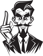 Animated Gesture Finger Gesture Iconic Pose Symbolic Significance Mans Finger Emblem