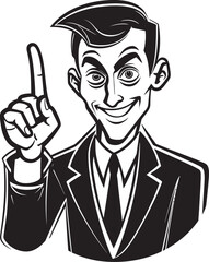Symbolic Communication Finger Sign Design Expressive Pose Cartoon Vector Emblem