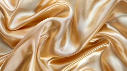 Light golden satin. Gradient. Dusty gold color. Golden luxury elegant beauty premium abstract background. Shiny, shimmer. Curtain. Drapery. Fabric, cloth texture. Christmas, birthday.