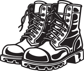 Precision Performance Combat Boots Vector Symbol Tactical Traction Vector Symbolic Design