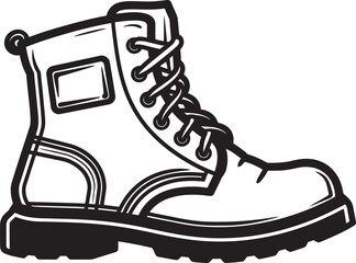 Tactical Toughness Utility Boots Symbol Marine Strength Combat Boots Icon Design