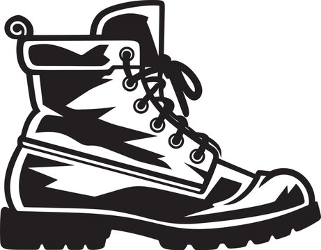 black and white boot clip art preview