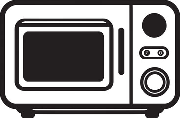 Microwave Blitz Vector Iconic Symbol Culinary Express Iconic Microwave Graphics