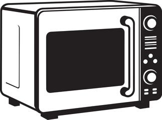 Gourmet Express Microwave Logo Efficient Cuisine Vector Icon