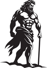 Legendary Strength Hercules Emblematic Icon Herculean Might Vector Logo Graphic