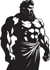 Titan of Muscle Iconic Emblematic Logo Mythic Champion Vector Hercules Icon