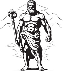 Icon of Strength Hercules Emblematic Symbol Legendary Champion Vector Logo Graphics