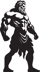 Mighty Legacy Vector Hercules Icon Herculean Triumph Emblematic Vector Logo