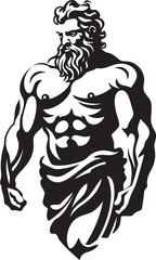 Mythic Strength Hercules Emblematic Logo Mighty Hero Vector Hercules Symbol