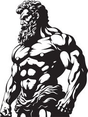 Legendary Muscle Vector Iconic Symbol Herculean Legacy Ancient Hercules Graphic