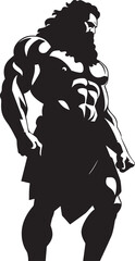 Titan of Power Vector Hercules Icon Herculean Legacy Iconic Symbol of Strength