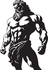 Legendary Warrior Iconic Hercules Emblem Mythic Legend Vector Symbol of Valor