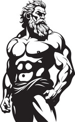 Legendary Icon Ancient Hercules Emblem Ancient Strength Vector Emblematic Logo