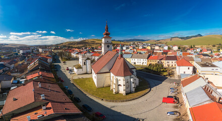 Aerial panoramic view of the of Podolinec in Slovakia - 755149891