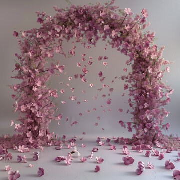 arri&egrave;re plan, arche de roses roses