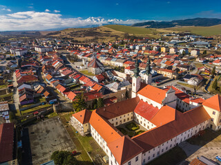 Aerial panoramic view of the of Podolinec in Slovakia - 755150638