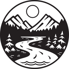 Earthy Elements Vector Minimal Graphic Natures Palette Minimalist Landscape Design