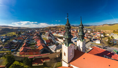 Aerial panoramic view of the of Podolinec in Slovakia - 755151018