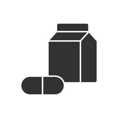 Milk Vitamin Icon - dietary supplement icon