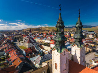 Aerial panoramic view of the of Podolinec in Slovakia - 755151487