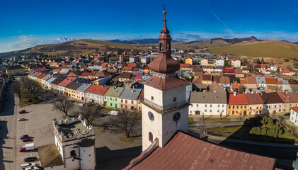 Aerial panoramic view of the of Podolinec in Slovakia - 755151636