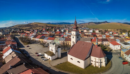 Aerial panoramic view of the of Podolinec in Slovakia - 755151665