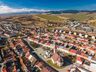 Aerial panoramic view of the of Podolinec in Slovakia - 755151807