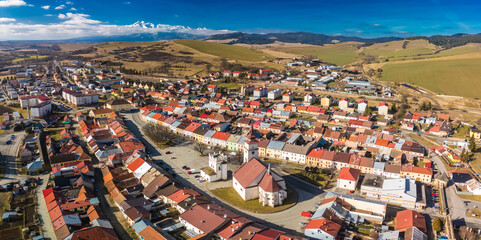 Aerial panoramic view of the of Podolinec in Slovakia - 755151850