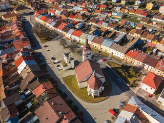 Aerial panoramic view of the of Podolinec in Slovakia - 755152040