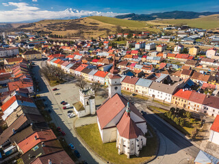 Aerial panoramic view of the of Podolinec in Slovakia - 755152084
