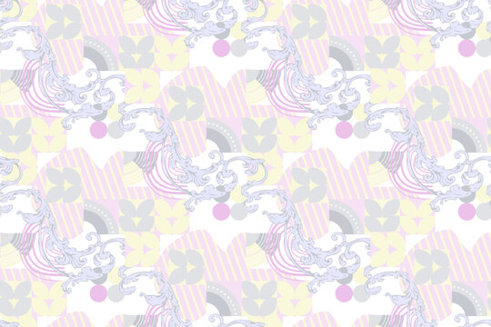 Abstract floral seamless pattern. Vector illustration. Suitable for fabric, wrapping © Helen Trupak