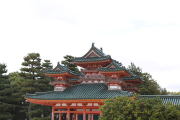 Heian shrine in Kyoto, Japan. High quality photo