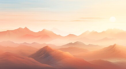 Obraz premium A beautiful sunrise over the mountains