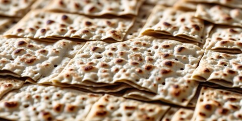 the symbolic foods of passover Seder, hand made 
 matzah