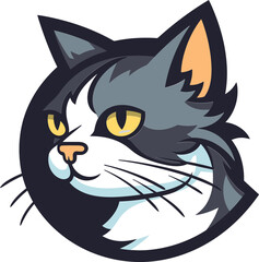 Purrfectly Poised Elegant Cat Logo Vector Design