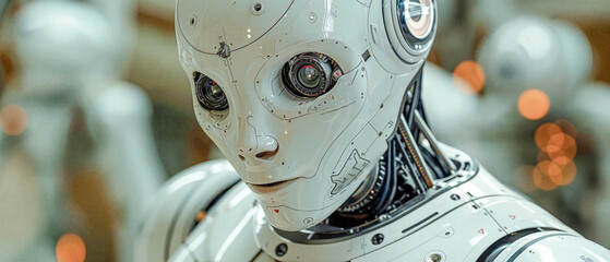 Fototapeta premium AGI Artificial General Intelligence are dominating the Human Live in the Future, Digital Art 