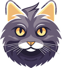 Elegant Kitty Icon Stylish Vector Illustration of a Cat Logo