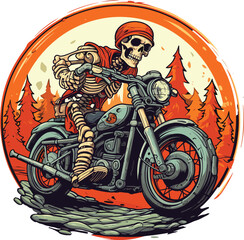 Grim Reaper Riding a Motorcycle