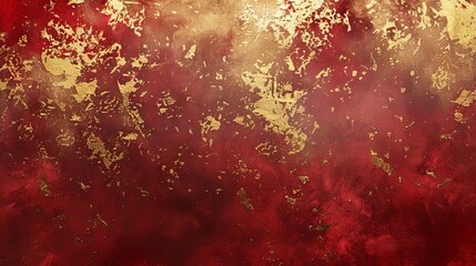 A festive scarlet and gold textured background, perfect for celebrations and luxury. - obrazy, fototapety, plakaty