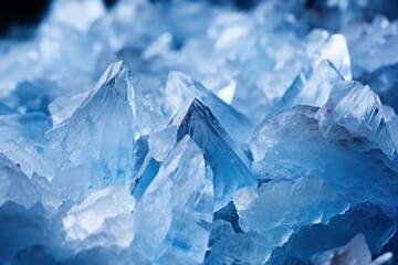 Unusual Salt crystals blue. Spa health. Generate Ai