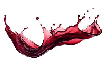 Flowing red wine splash PNG in motion isolated on a white and transparent background - Liquid Beverage luxurious Alcohol Winemaking bar Advertising