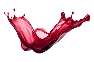 Flowing red wine splash PNG in motion isolated on a white and transparent background - Liquid Beverage luxurious Alcohol Winemaking bar Advertising - obrazy, fototapety, plakaty