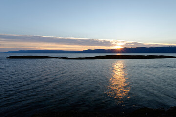 sunset over the sea