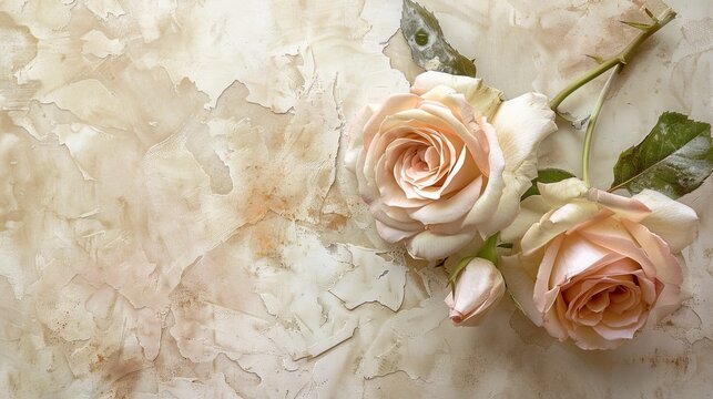 A romantic rose and ivory textured background, ideal for weddings and love themes.