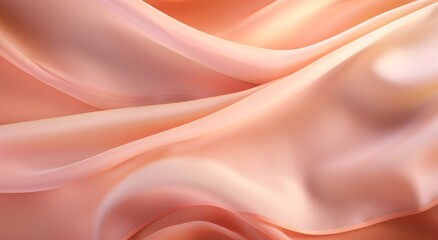 A soft silk with peach, coral and rosa color tones
