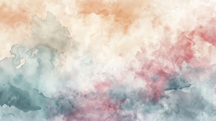 Abstract wallpaper featuring delicate pastel colors, with light brushstrokes and watercolor effects, evoking a serene and dreamy atmosphere
