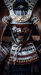 Elegant Samurai Armor Display, Rich in Detail and Craftsmanship