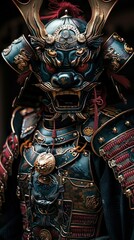 Fototapeta na wymiar Mystical Warrior: An Intricate Samurai Armor Display