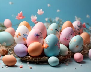 Beautiful Easter Decor Funny and Brightly Decorated Eggs